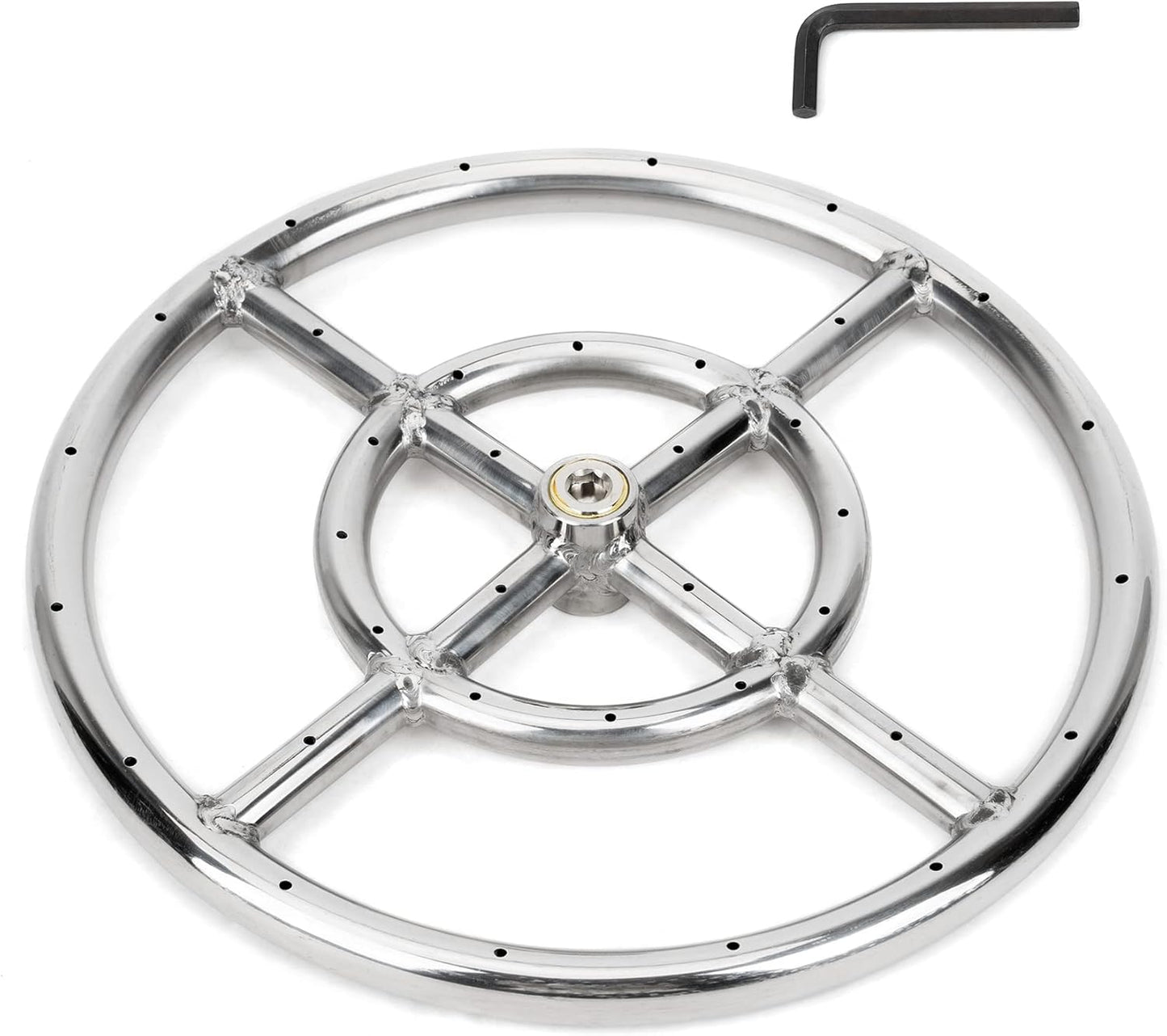 Stanbroil 12 Inch Round Fire Pit Burner Ring for Gas Use