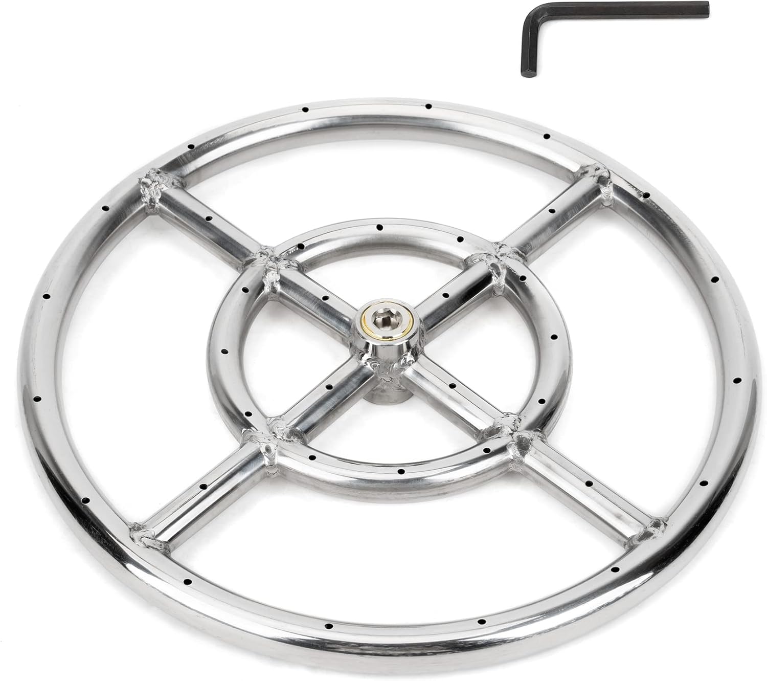 Stanbroil 12 Inch Round Fire Pit Burner Ring for Gas Use