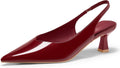 Womens Slingback Kitten Heels Pointed Toe Pumps - Low 2.2in Heel