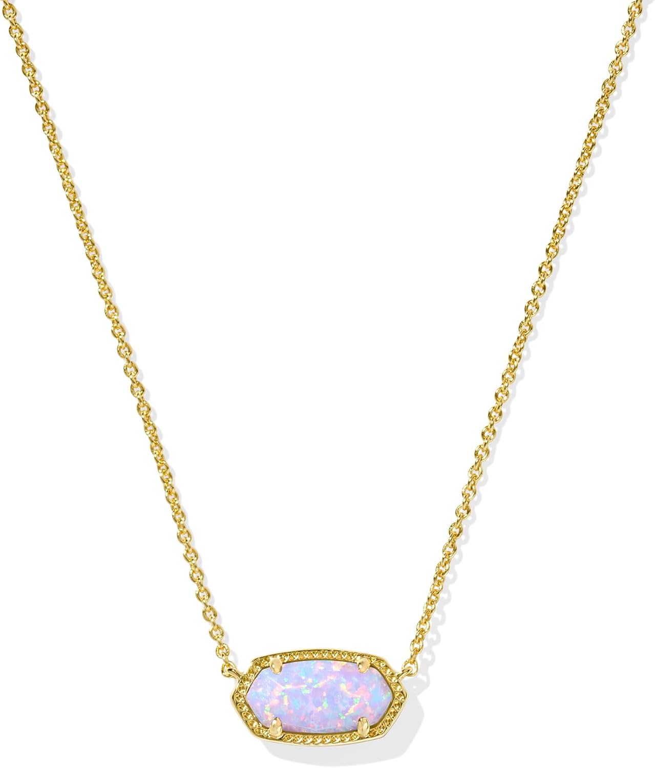 Kendra Scott Elisa Oval Pendant Necklace in Red White and Blue