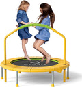 CLORIS 38in/48in Folding Trampoline - Adjustable Foam Handle for Home