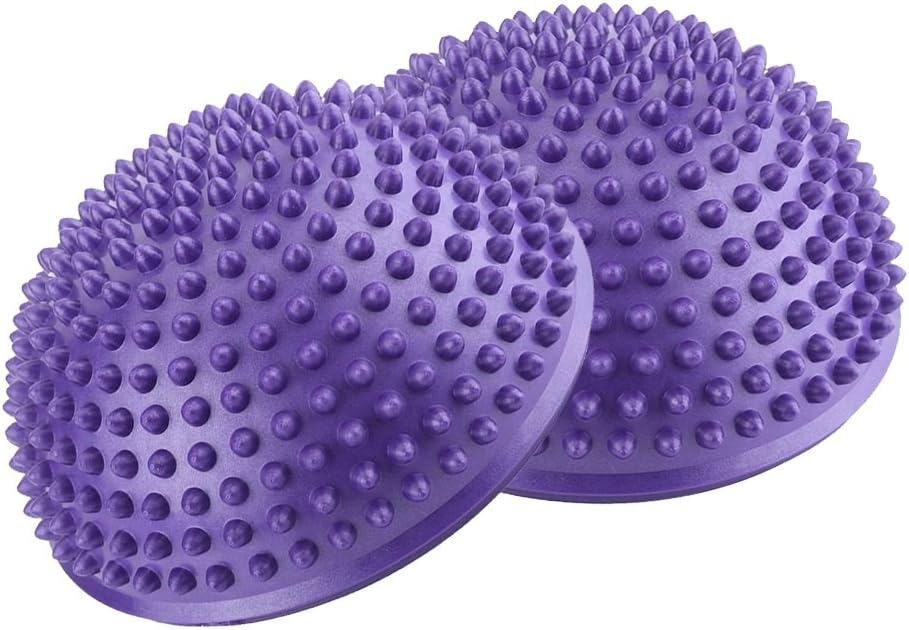 Purple Ergonomic Massage Half Ball for Fitness & Yoga