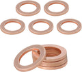 10 PCS Oil Drain Plug Gasket 14mm Copper Crush Washer - Reliable Seal