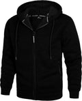 Men's Zip Up Heavyweight Sherpa Lined Hoodie - Warm Winter Jacket