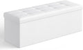 43 in Folding Storage Ottoman Bench with 660 lb Load - Compact Storage