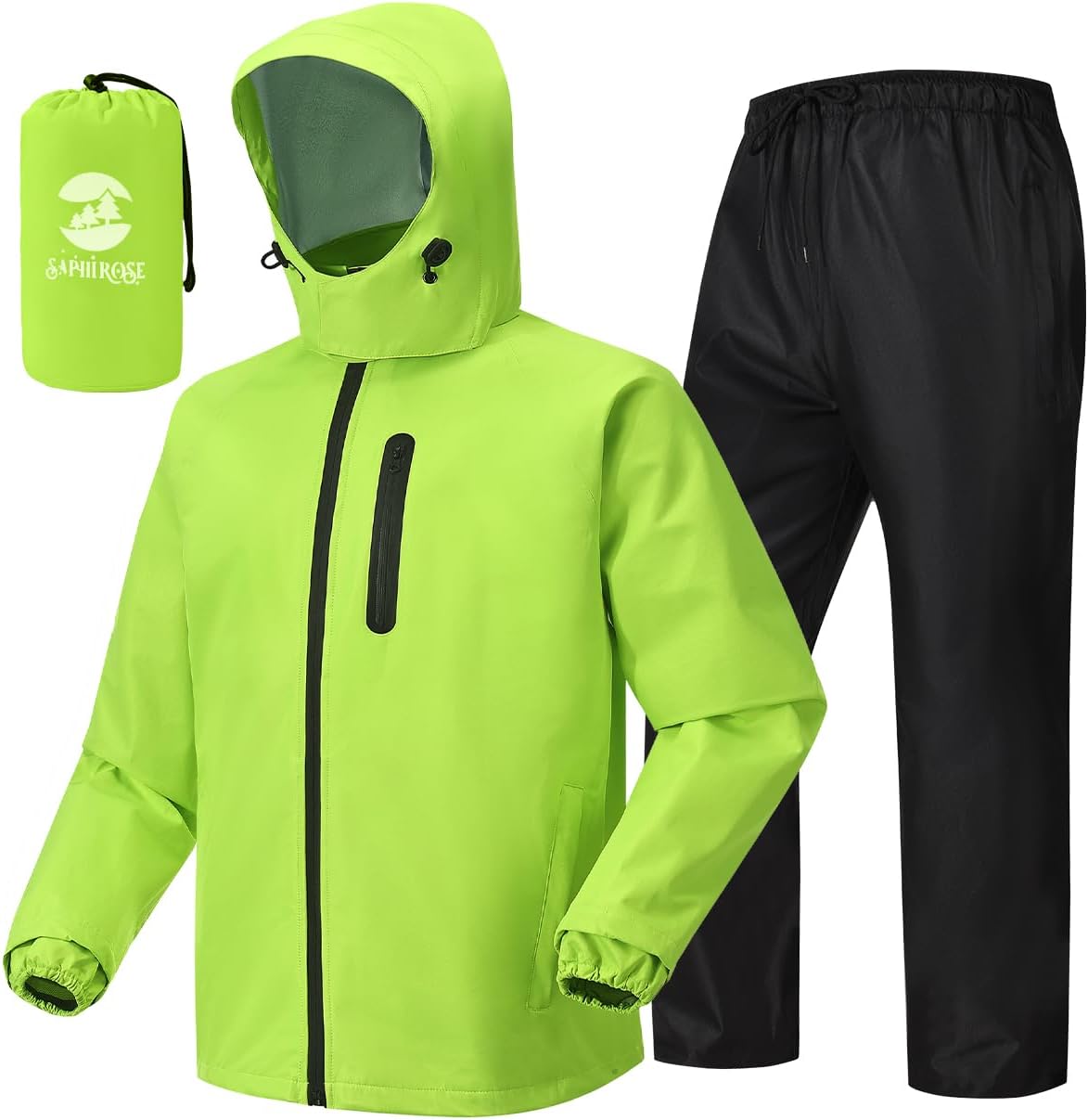 SaphiRose Men's Waterproof Rain Suit for Golf and Fishing