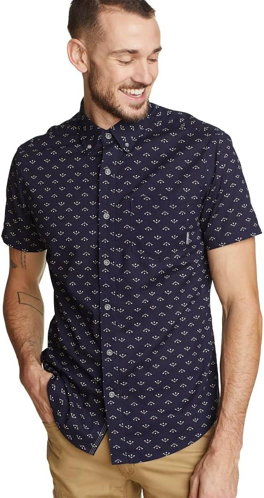 Eddie Bauer Printed Baja Shirt for Men - Classic Universal Fit
