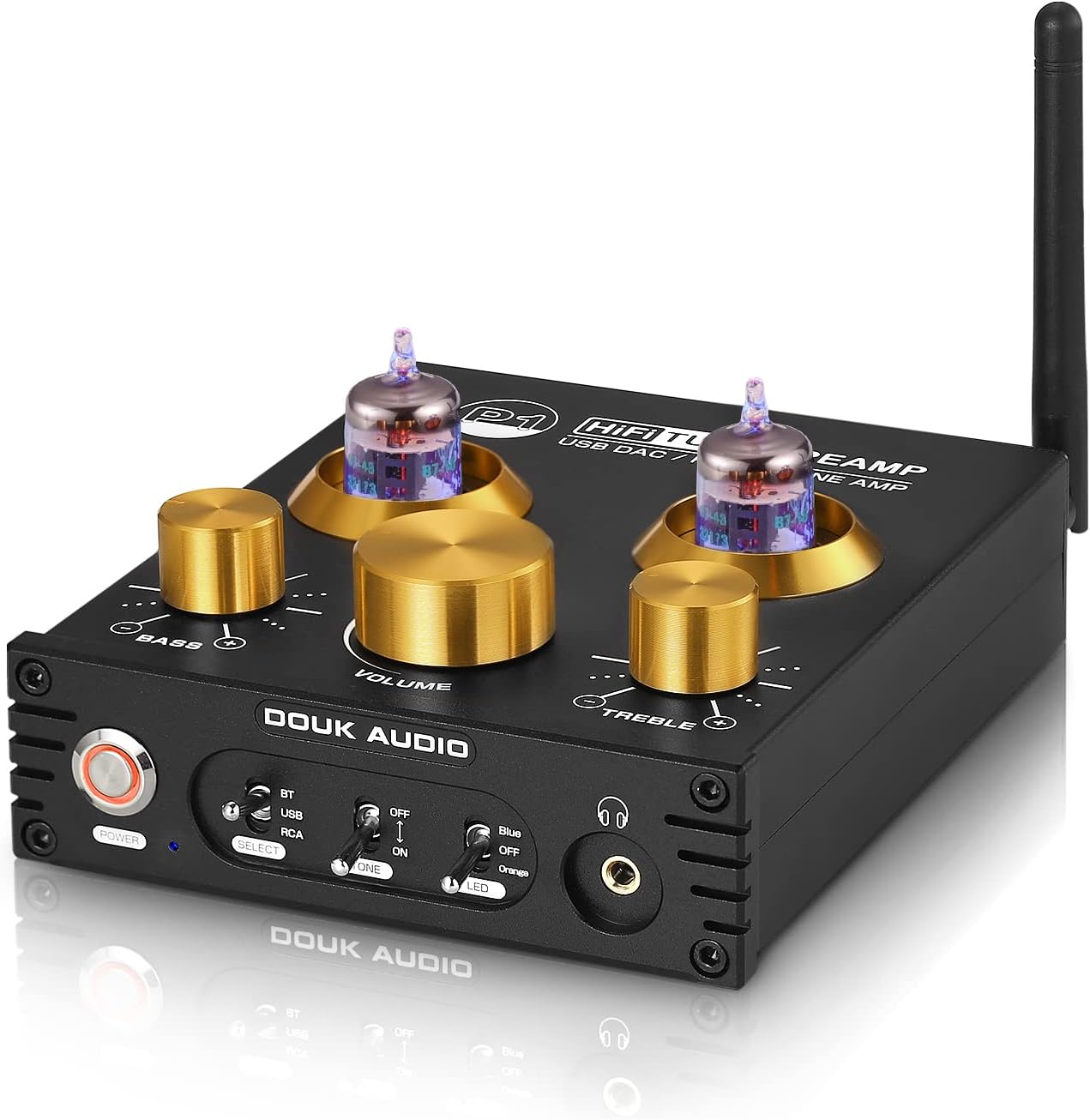 Douk Audio P1 Vacuum Tube Bluetooth Preamplifier for Hi-Fi Sound