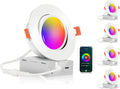 CLOUDY BAY 4 in Gimbal Smart WiFi LED Recessed Lights - Color Changing