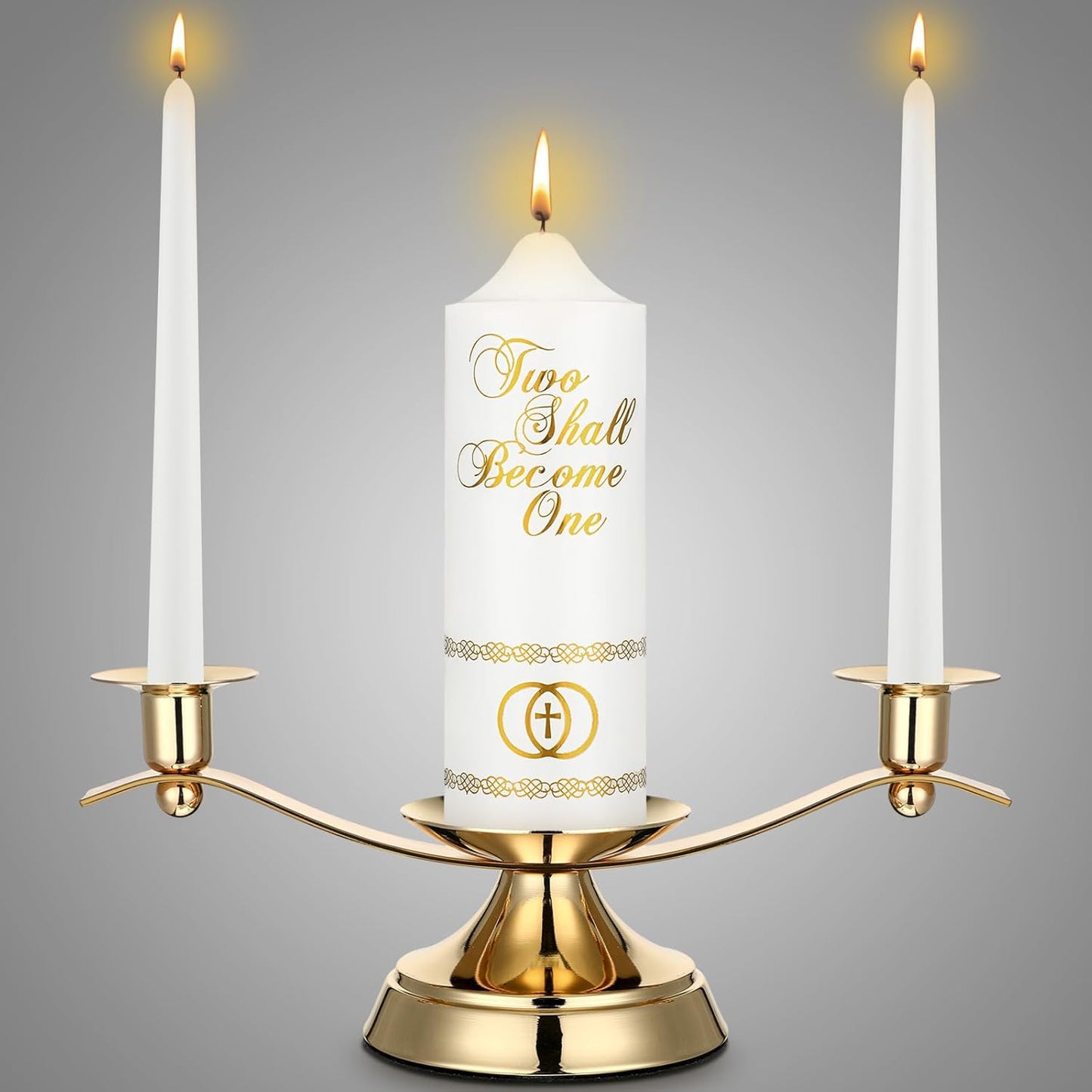 Unity Candles with Holder for Elegant Wedding Ceremony Decor