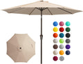 10FT Outdoor Patio Umbrella with Tilt and Crank - Large 10 ft Shade