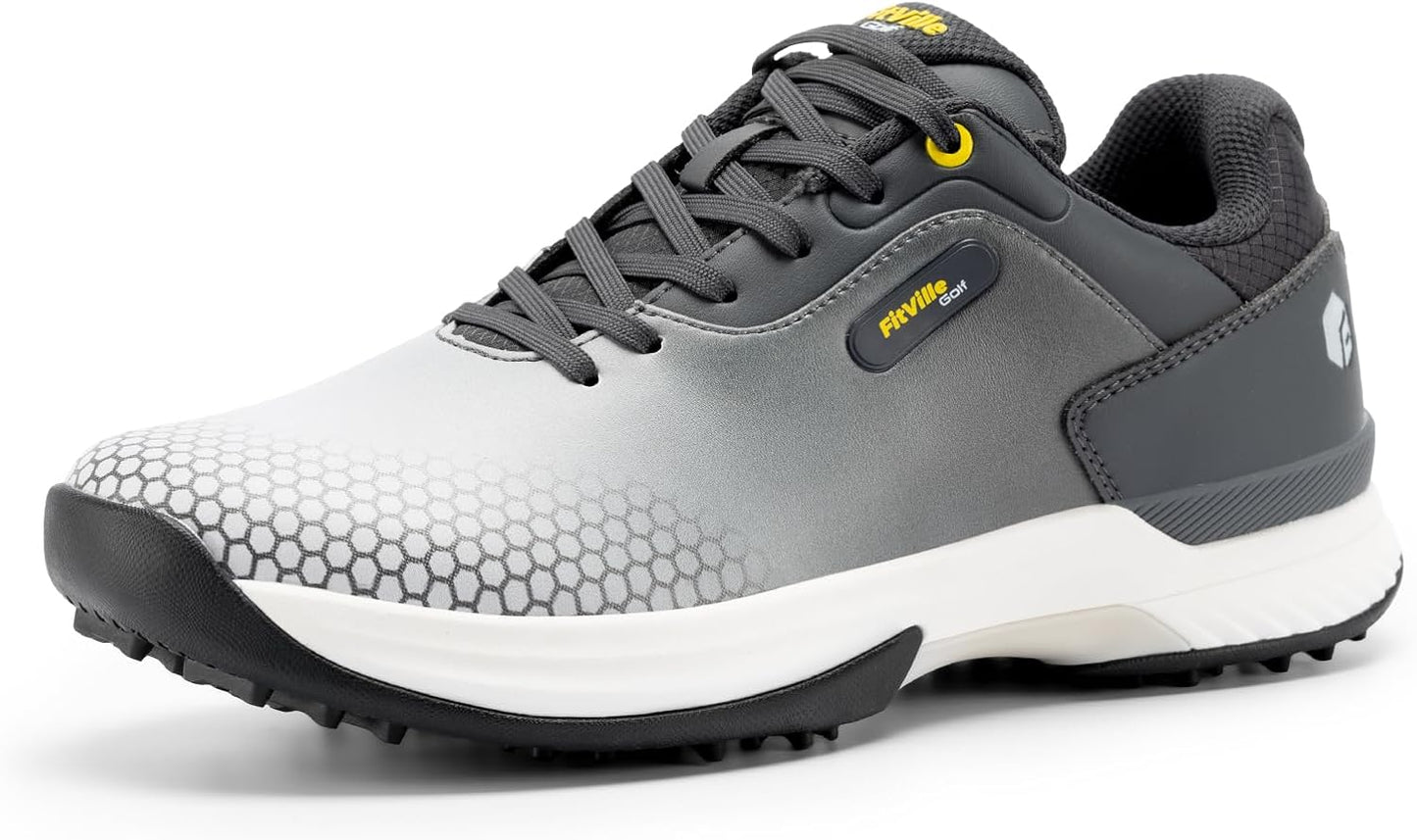 FitVille Wide & Extra Wide Mens Golf Shoes for Comfort & Performance