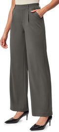 Ewedoos Dress Pants Women Wide Leg Pull On - Sleek Work Trousers