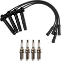 TRQ Ignition Kit Spark Plugs Wire Set Compatible with 1999 Subaru