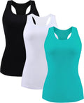 women tank top with shelf bra racerback - breathable yoga cami