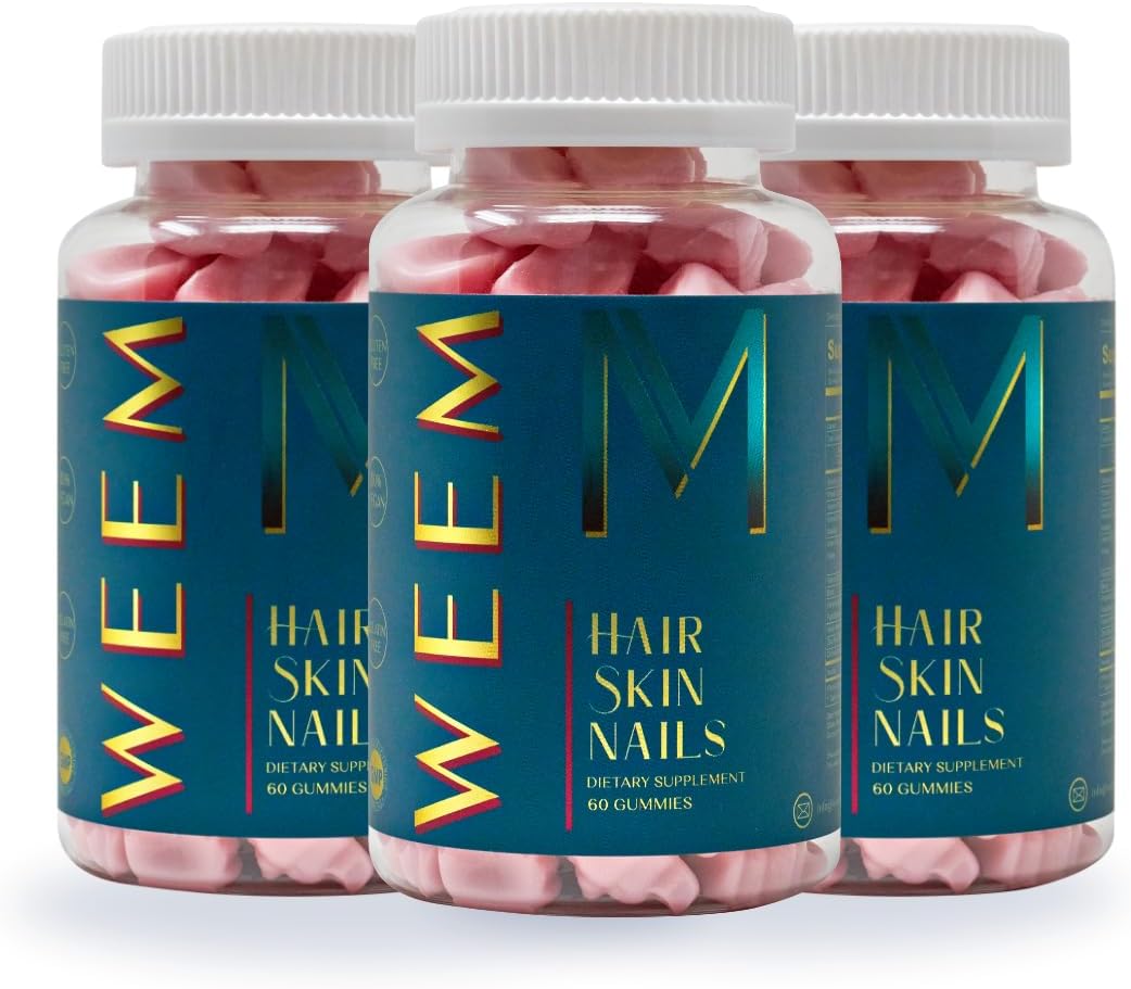 WEEM Hair Skin and Nails Gummies for Healthy Hair Growth