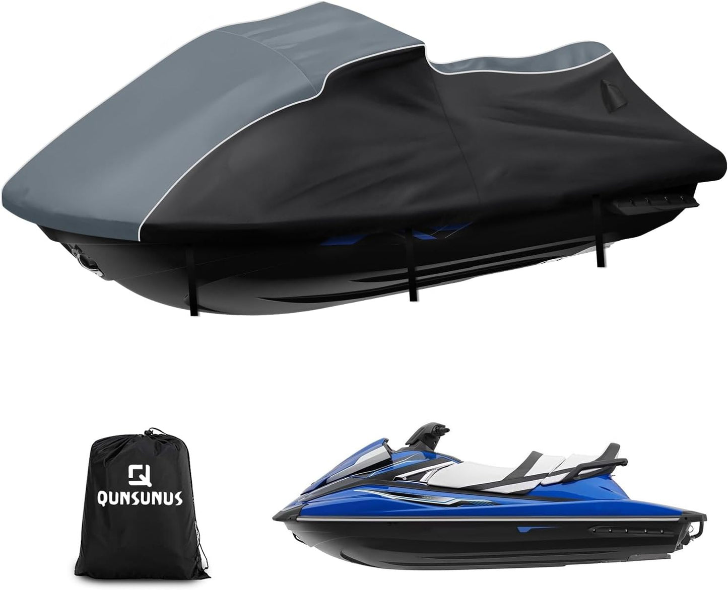 QUNSUNUS Waterproof Jet Ski Cover for Yamaha VX Cruiser 2015-2020