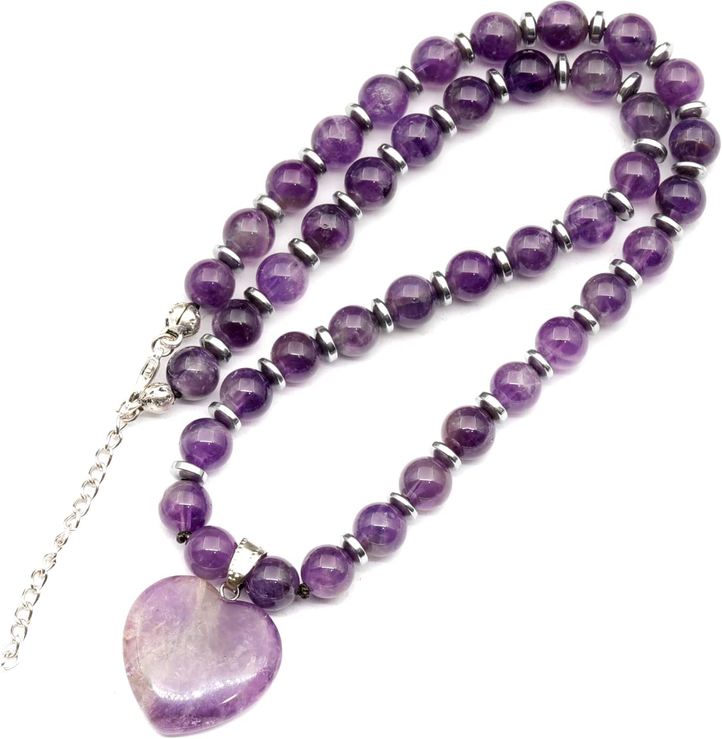 Natural Aventurine Heart Pendant and Beaded Necklace for Healing