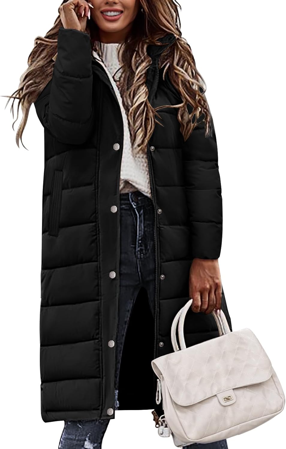 HEEKPEK Womens Winter Long Puffer Coats for Warmth and Style