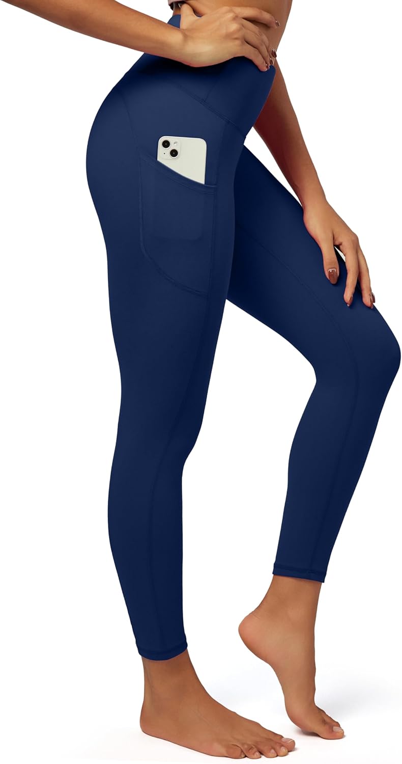 Fleece Lined Leggings for Women - Warm Winter Tights with Pockets