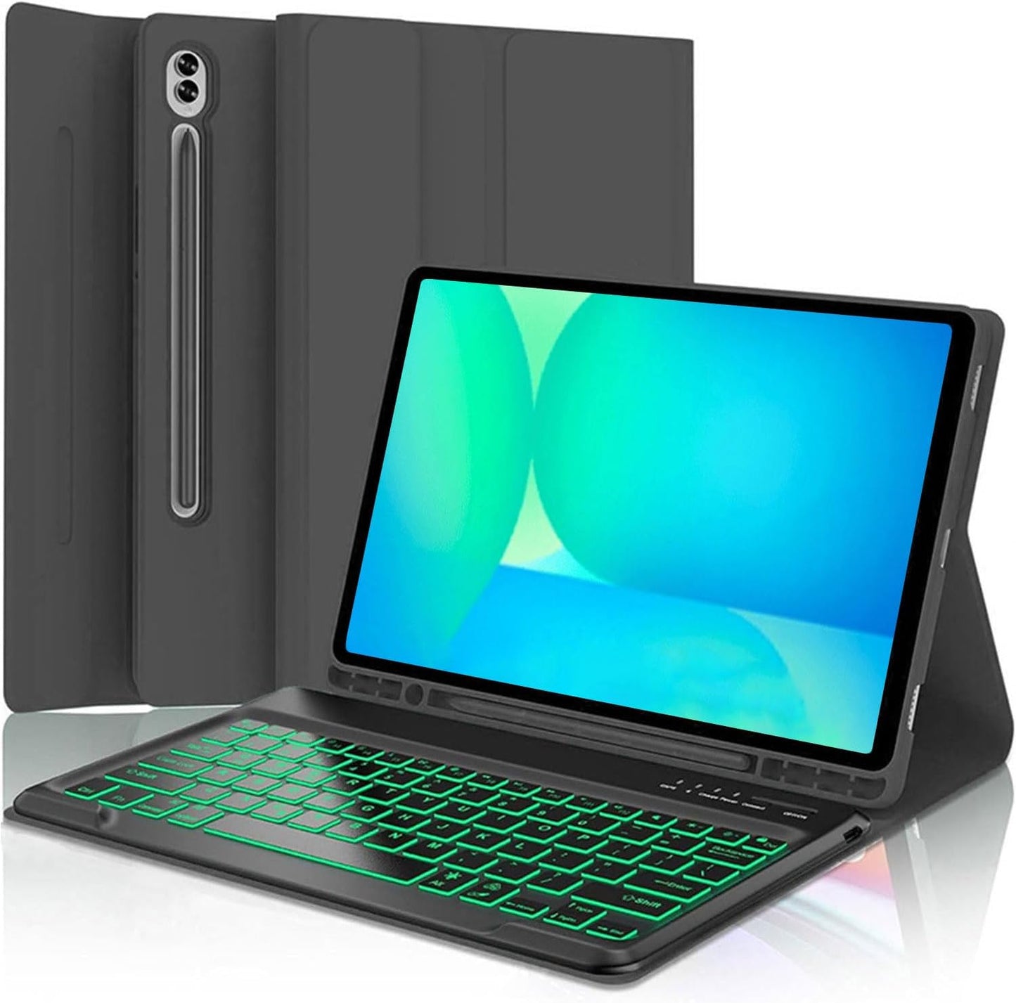 Keyboard Case for Samsung Galaxy Tab S10 FE Plus - Black Cover