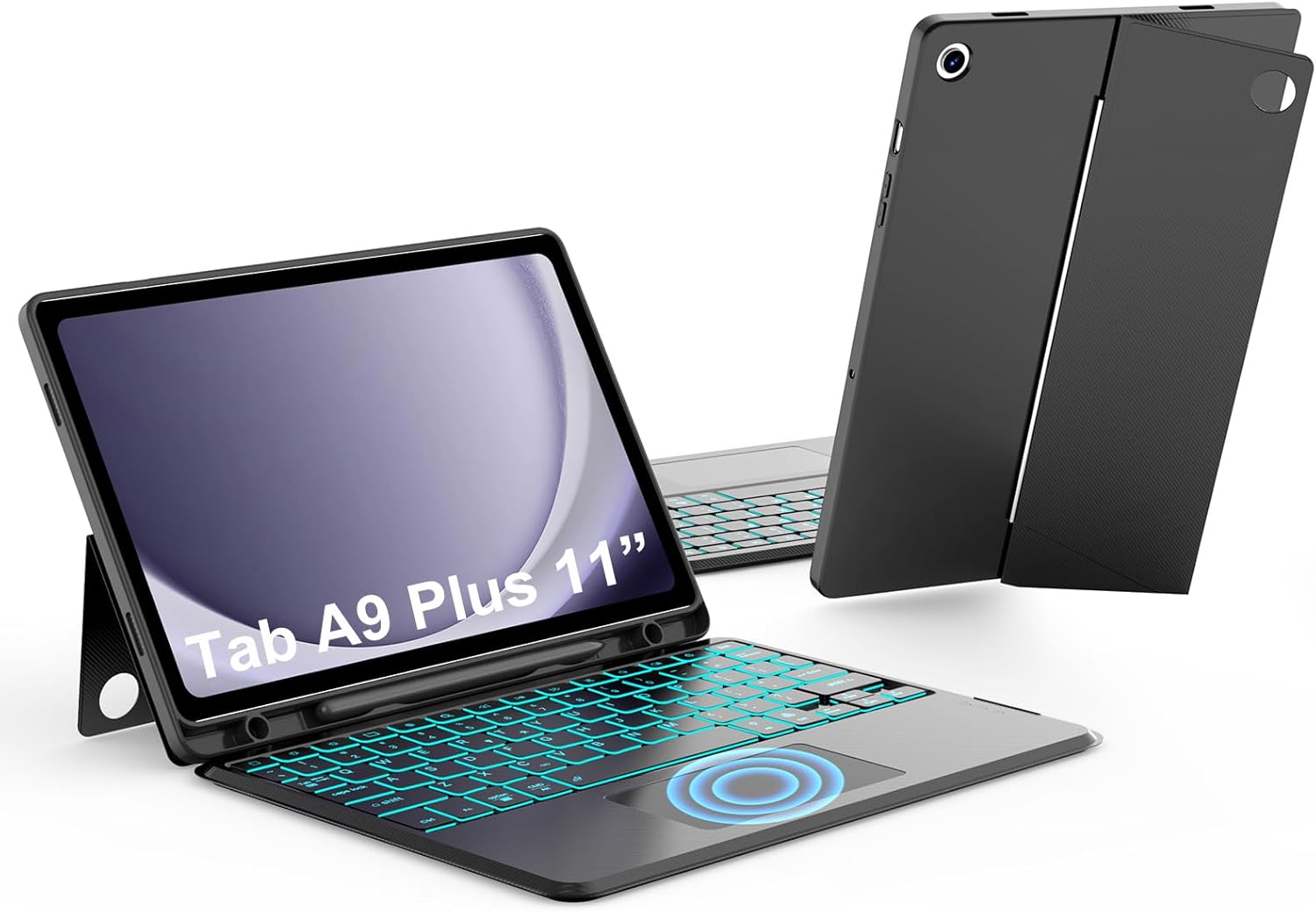 JUQITECH Trackpad Keyboard Case for Samsung Galaxy Tab A9 Plus 5G
