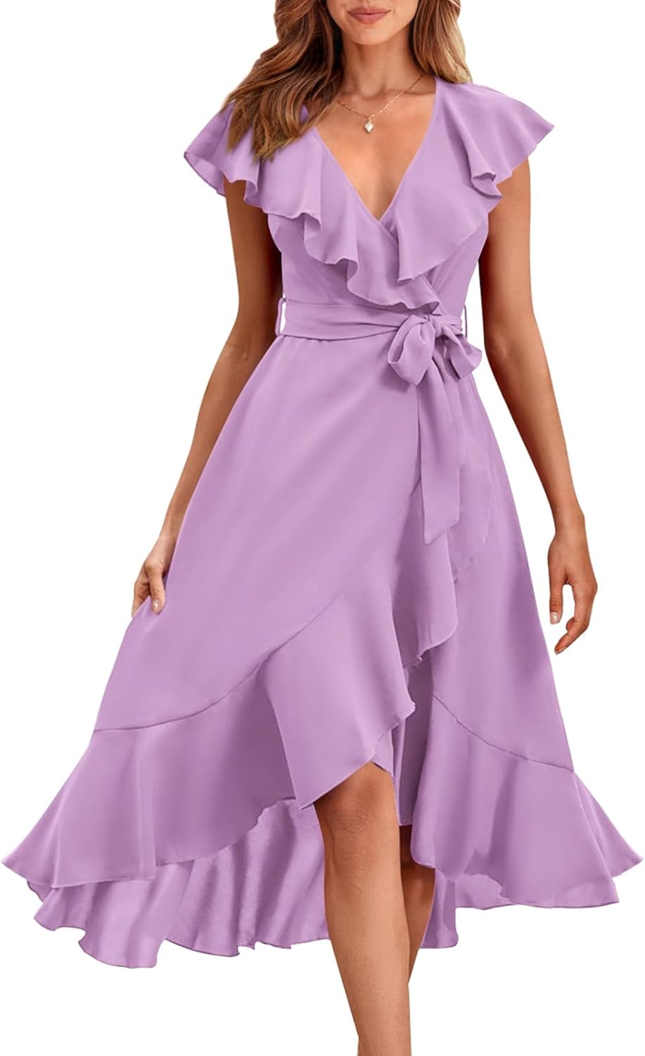PRETTYGARDEN Women's 2025 Summer Cross Midi Dress for All Occasions