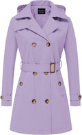 Women's Trench Coat Double-Breasted Mid-Length - Water-Repellent