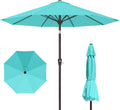 PatioKingdom 10FT Patio Umbrella with Crank and Tilt - Strong UV Shade
