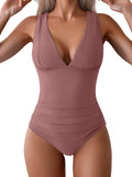 Eomenie Women's Tummy Control Swimwear One Piece for Summer Fun