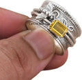 Solid 925 Sterling Silver Honey Bee Spinner Meditation (Style 1TJ7)