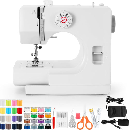 Portable Mini Sewing Machine for Beginners - 12 Stitch Dual Speed