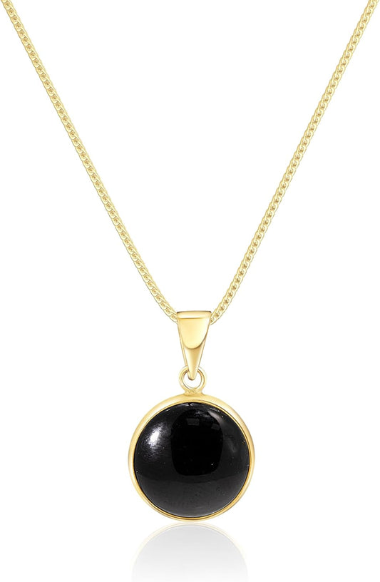 14K Gold Gemstone Necklace for Women - Elegant Gothic Jewelry