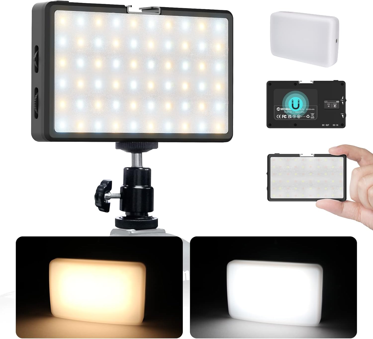 Moman LED Camera Light - Brighten Your Videos!