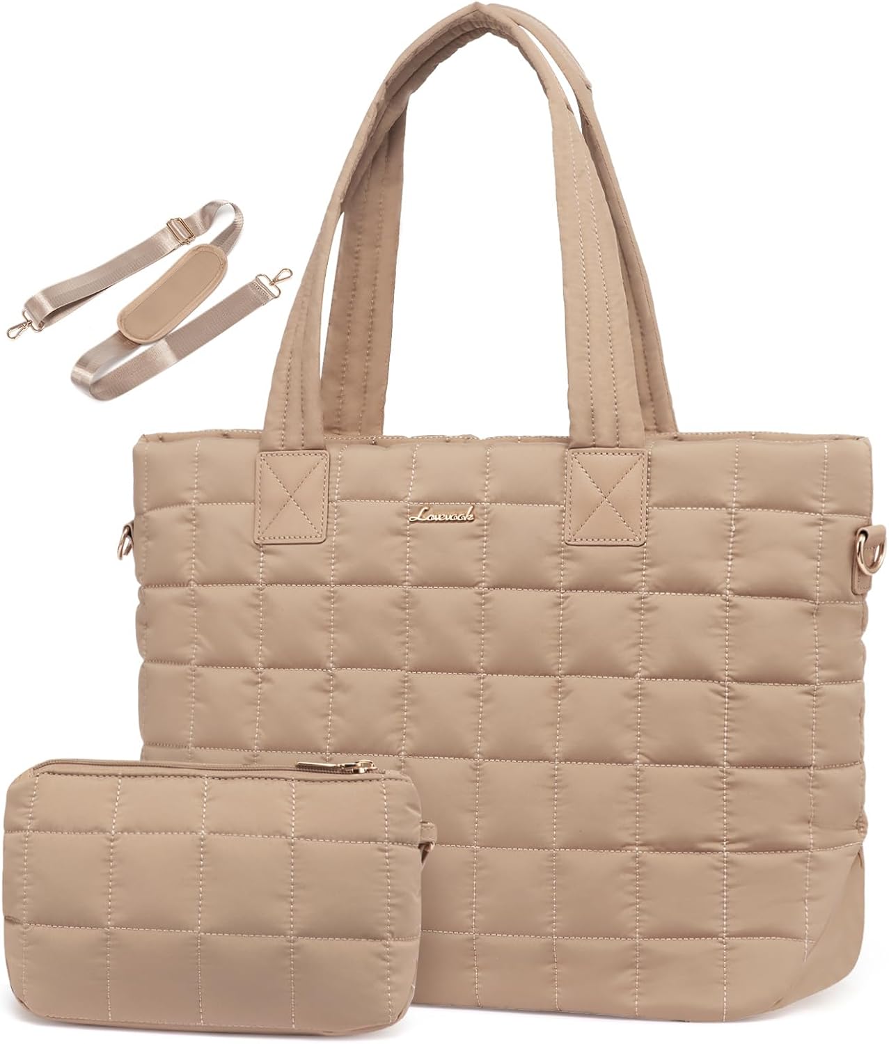 LOVEVOOK Large Puffer Tote Bag for Women - Stylish & Versatile