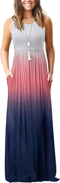 MOLERANI Women's Loose Plain Maxi Dresses Casual Long Dresses Unique