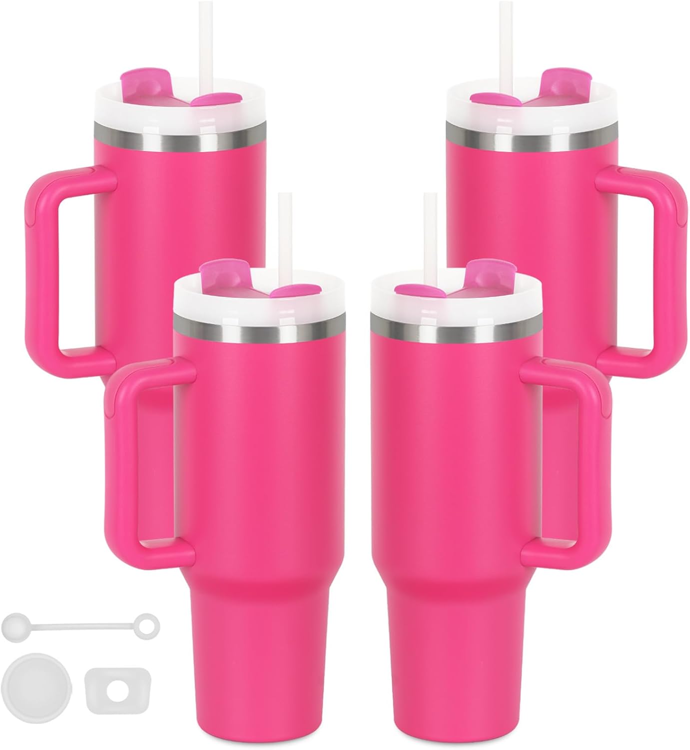 40 Oz Tumblers with Handle - Double Wall Insulated Set