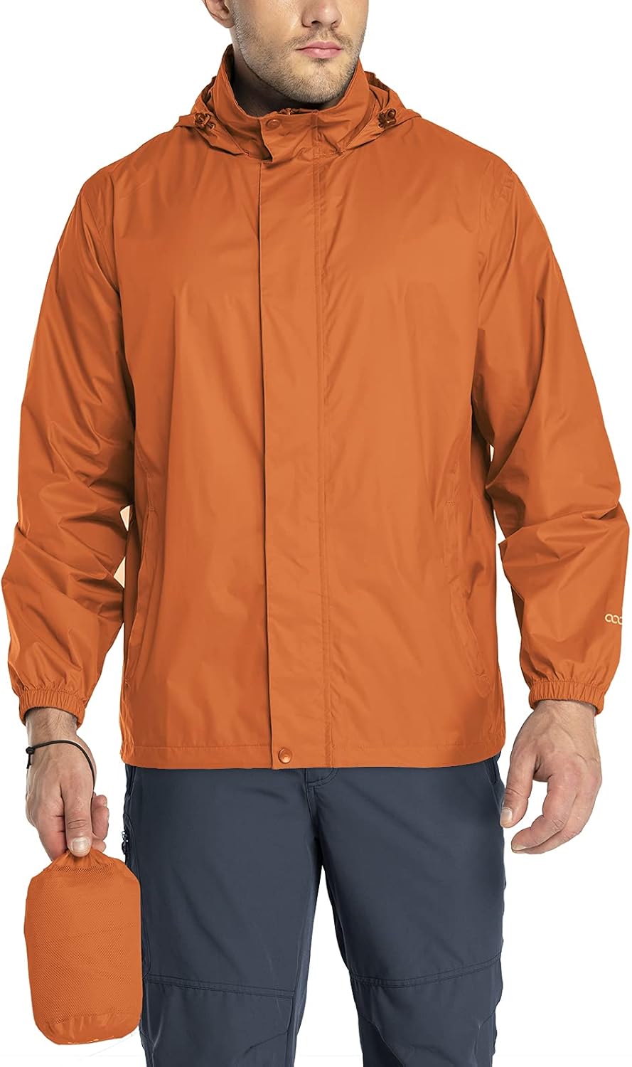 33,000ft Packable Rain Jacket for Men - Lightweight Waterproof Shell