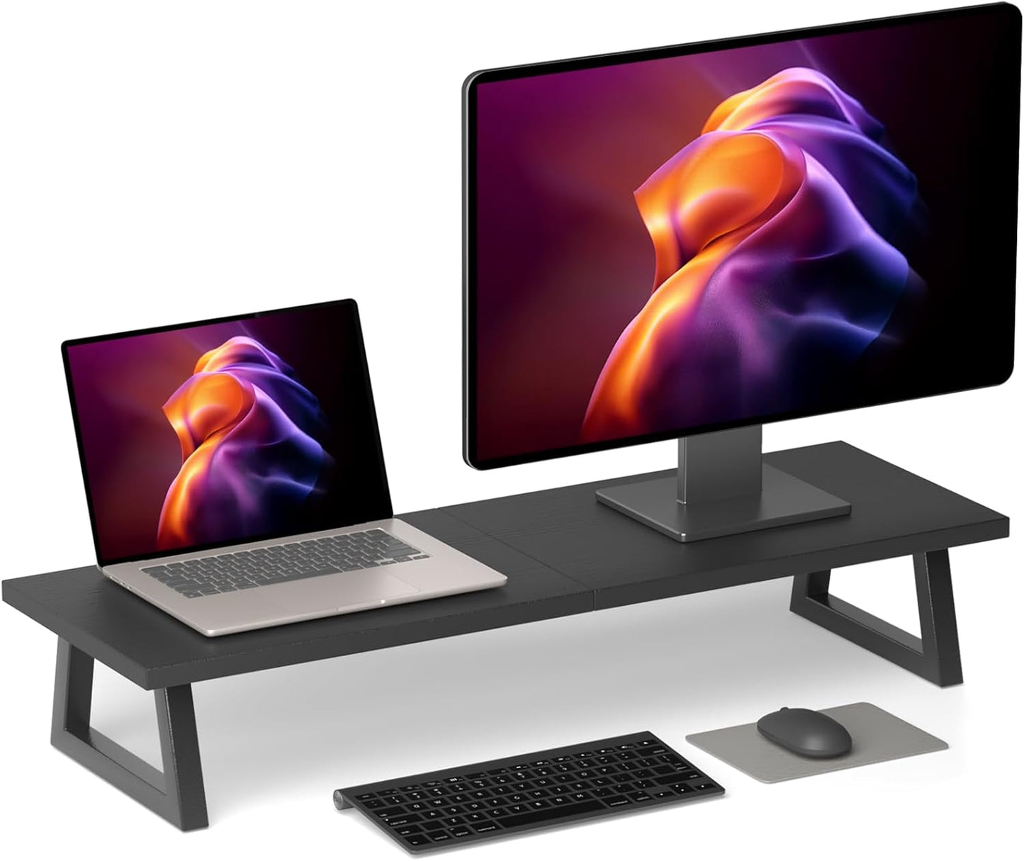TEAMIX 31.5 inch Dual Monitor Riser for Home Office Organization