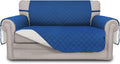 Reversible Loveseat Couch Cover 46 in - Blue/Ivory Water Resistant