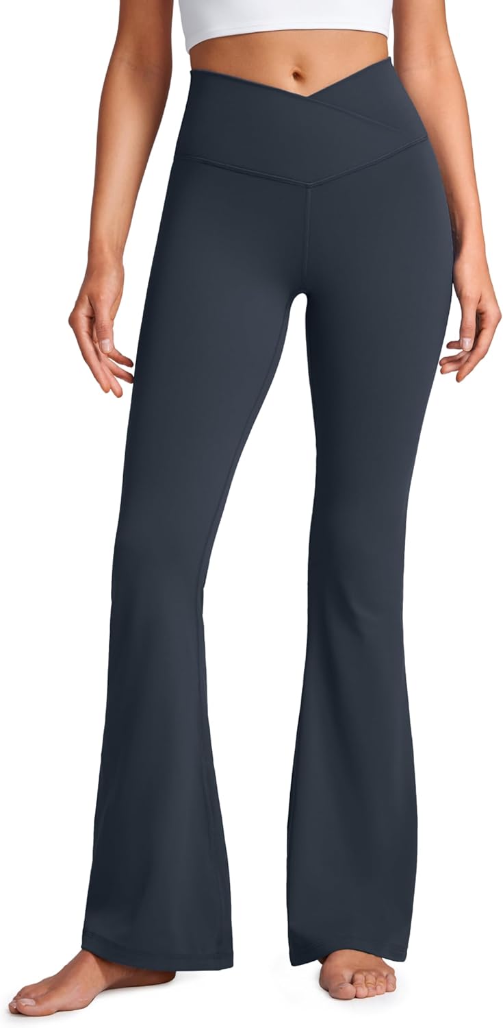 CRZ YOGA Butterluxe Crossover Flare Leggings for Women