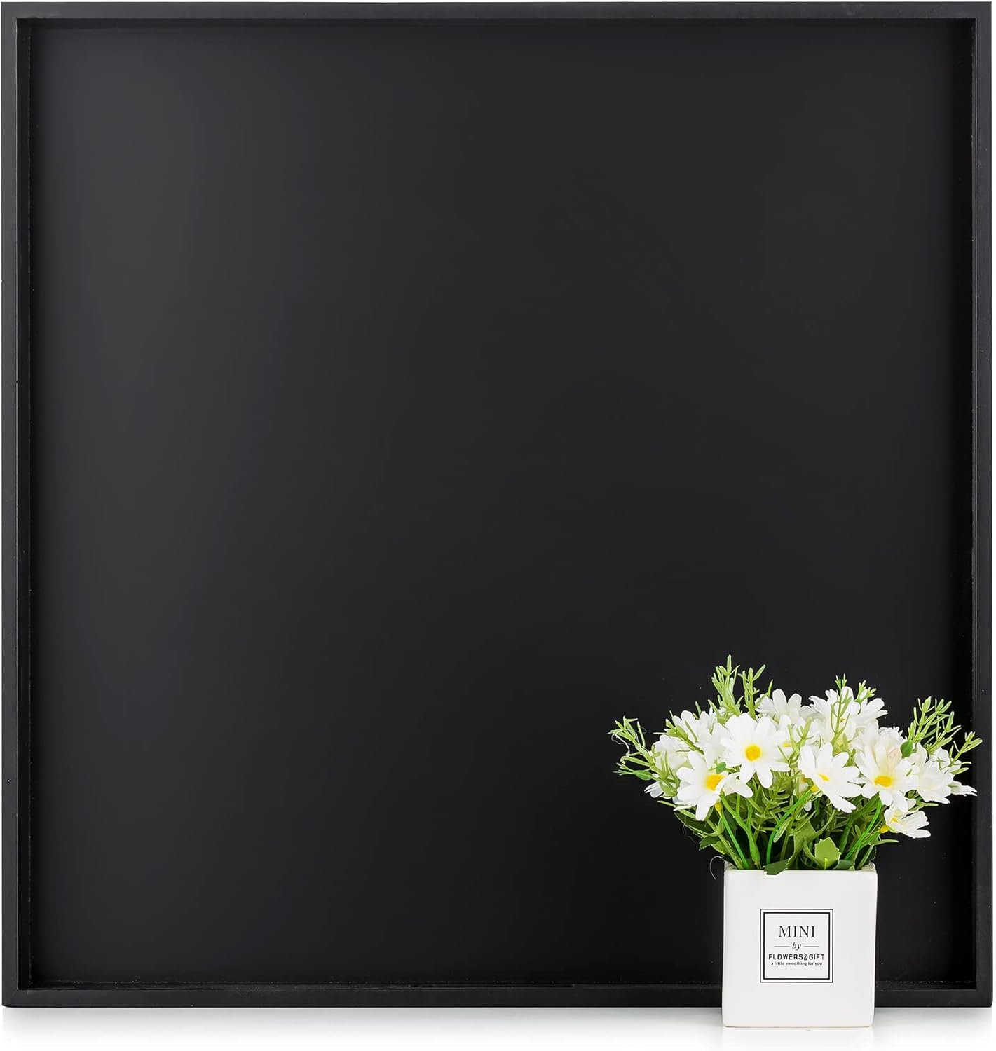 Hanobe Ottoman Tray: Modern Extra Large Black Serving Tray