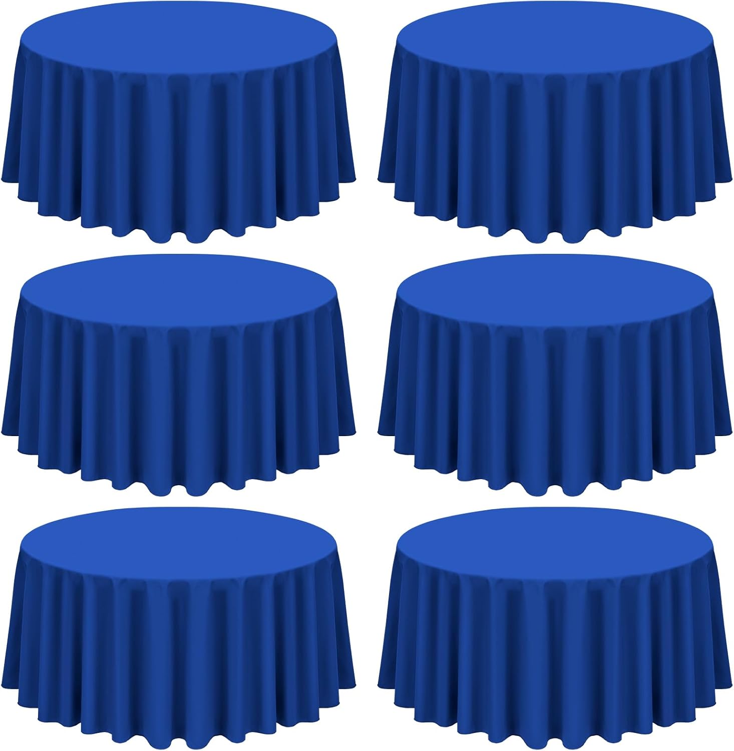 Royal Blue Round Tablecloth 108 Inch for Elegant Dining Events