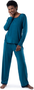 Fruit of the Loom Women's Sleep Set with Long Sleeve Tee and Pants