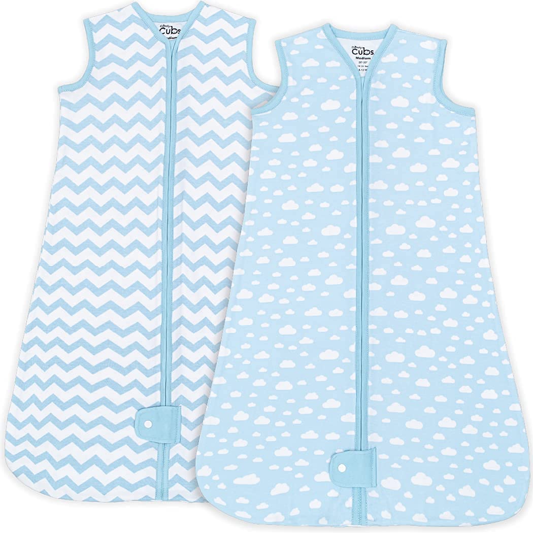 Breathable Cotton Baby Sleep Sack for 6-12 Months - Cozy Wearable Bag