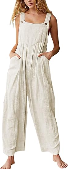 Fiona Jolin Overalls Women Summer Boho Floral Loose Jumpsuits