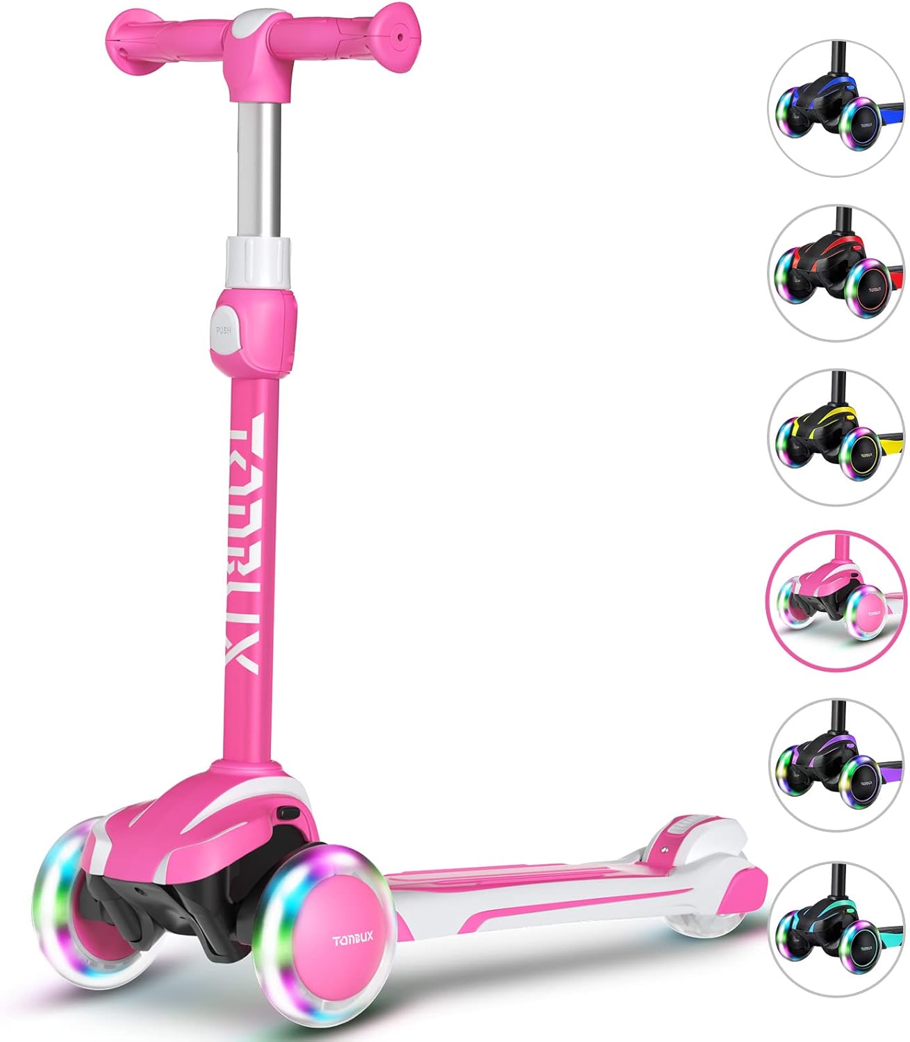 TONBUX Kids Scooter for Ages 3-12 with Adjustable Heights