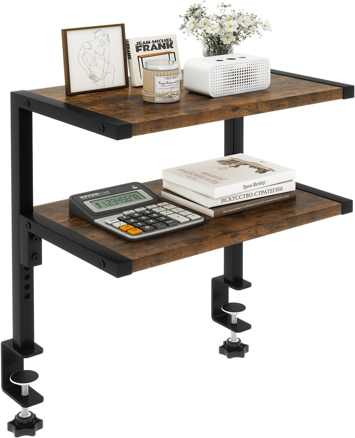 2-Tier Desk Organizer Shelf for Max Storage
