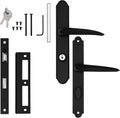 MSMB Straight Mortise Lock Set for Storm Doors - Matte Black