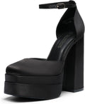 Womens High Chunky Platform Pumps - Statement 5.5in Heels